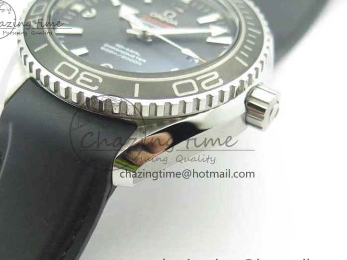 0119 Planet Ocean Pro Ceramic Bezel 45mm 1:1 OMF Best Edition On Rubber Strap A8500 (Black Balance Wheel) MoistureWicking 8136